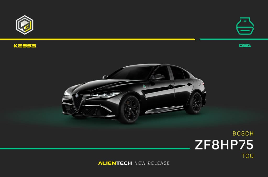 Nouveau protocole OBD pour TCU Bosch ZF8HP75 – Alfa Romeo Quadrifoglio Verde.